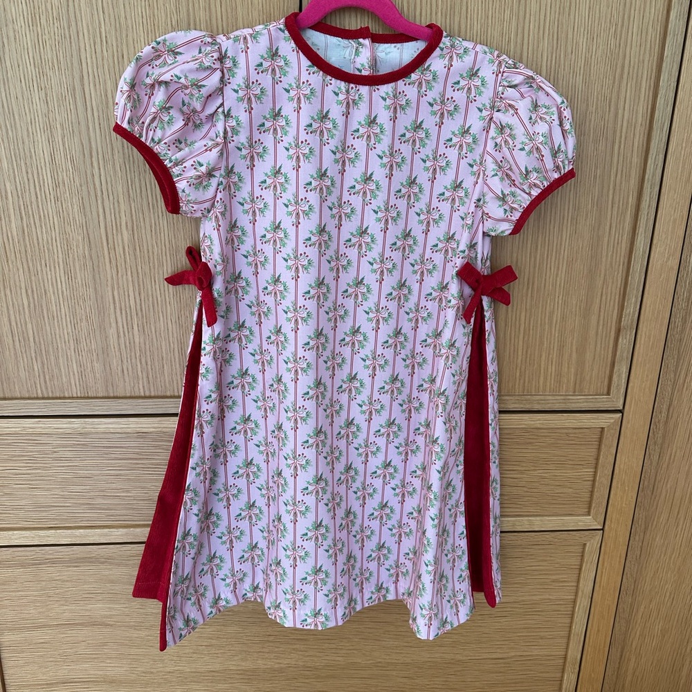 Floral Pink and Red Kids Dress